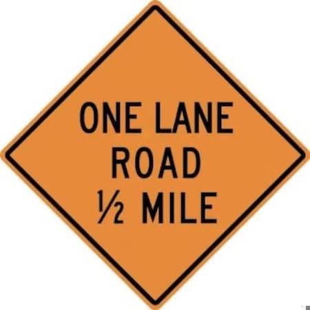 Accuform RIGID CONSTRUCT ION SIGN ONE LANE ROAD FRK399DP